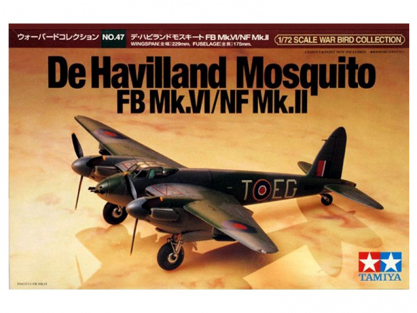 60747 Британский самолёт De Havilland Mosquito FB Mk.VI/HF Mk.II (1:72)