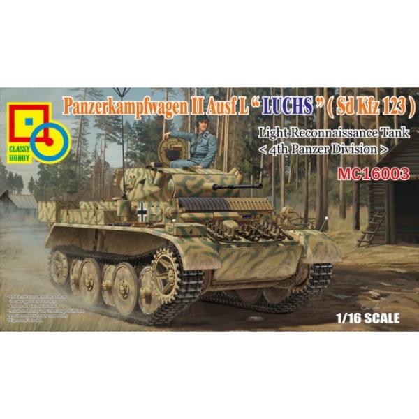 MC16003 1/16  Panzerkampfwagen II Ausf.L “Luchs” (Sdkfz.123) Light Reconnaissance Tank