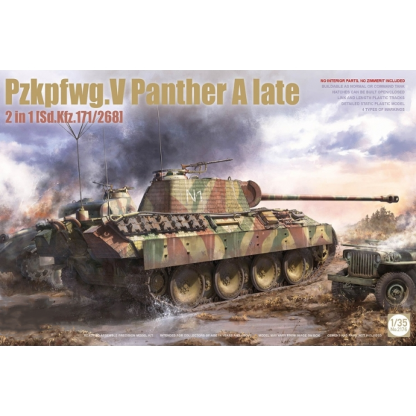 ТА2176 1/35 Pzkpfwg.V Panther A late 2 in 1 [Sd.Kfz.171/268]