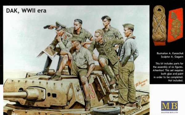MB3561 Rommel and German Tank Crew, DAK, WW II era