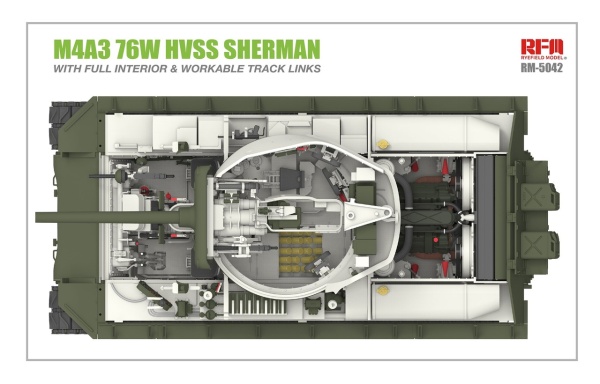 RM-5042 M4A3 76W HVSS Sherman w/full interior