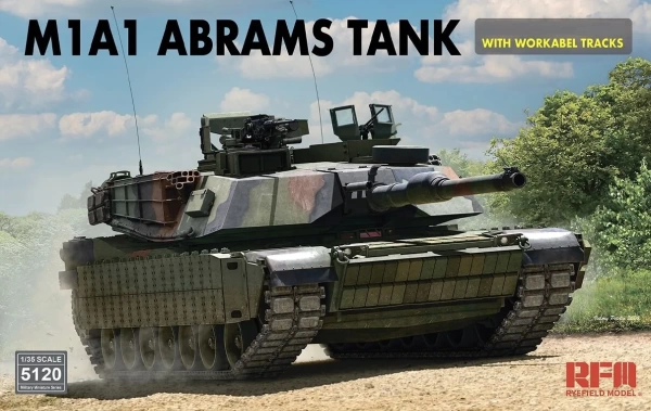 RM-5120 Основной боевой танк США M1A1 ABRAMS Обновленная версия с рабочими траками