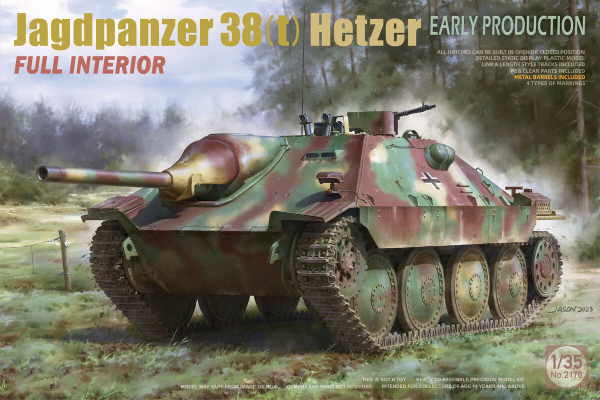 ТА2170 1/35 Немецкая САУ Jagdpanzer 38(t) Hetzer EARLY PRODUCTION w/FULL INTERIOR 