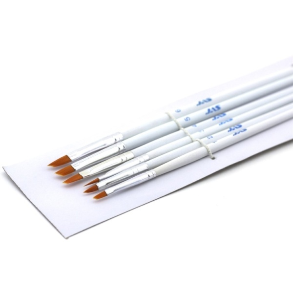 3694 Набор кистей из синтетического волоса, ретушные  6 шт. (№ 1, 2, 3, 4, 5, 6)