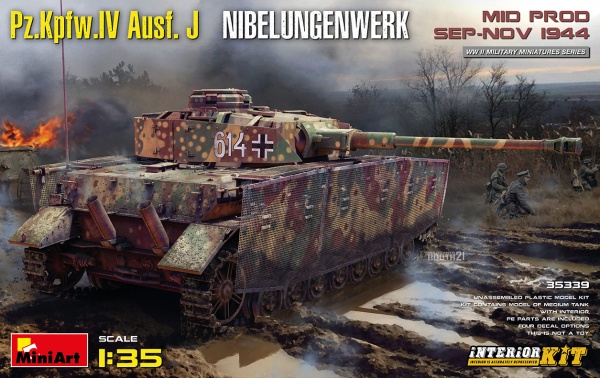 MA35339 Немецкий танк Pz.Kpfw.IV Ausf. J Nibelungenwerk (поздний) с интерьером. Сентябрь-ноябрь 1944