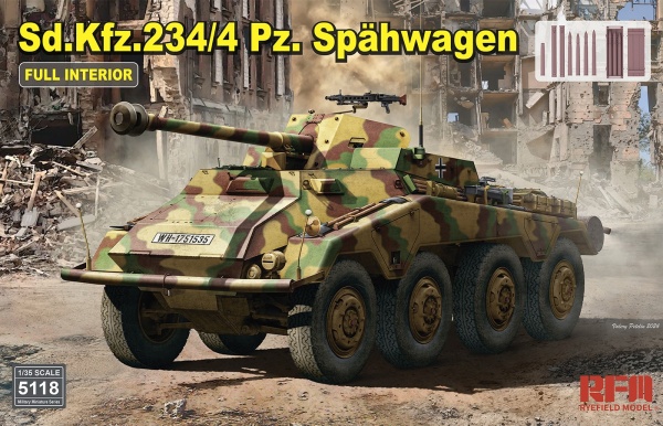 RM-5118 Немецкий бронеавтомобиль Sd.Kfz.234/4 Pz.Spähwagen с полным интерьером