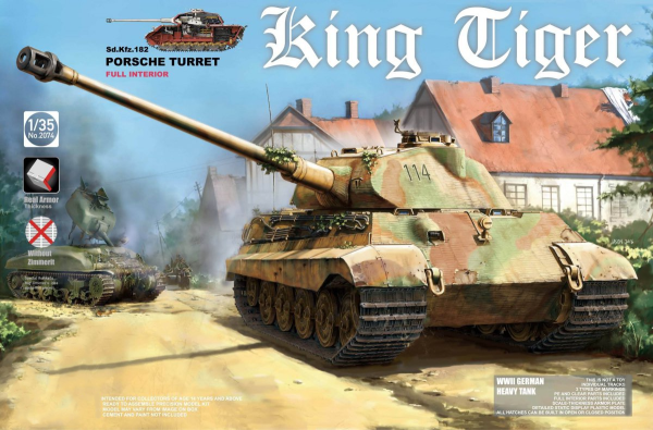 ТА2074 1/35 WWII German Heavy Tank Sd.Kfz.182 King Tiger Porsche Turret w/interior [without Zimmeri