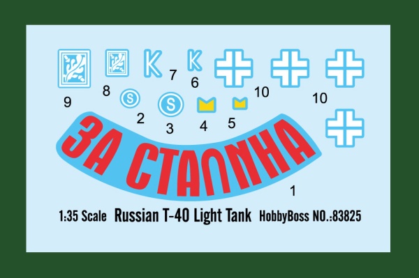 83825 Легкий танк Russian Тип-40 Light Tank (Hobby Boss) 1/35