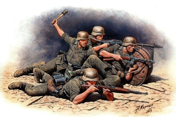 MB35102 Немецкая пехота в обороне. Набор №1