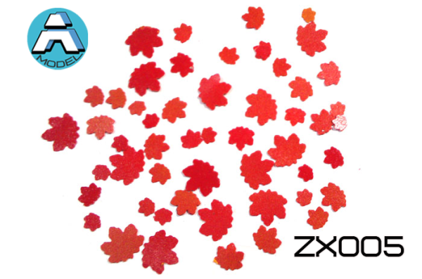 ZX005 Листья клена осенние красные 52шт масштаб 1/35 1/72 NEW