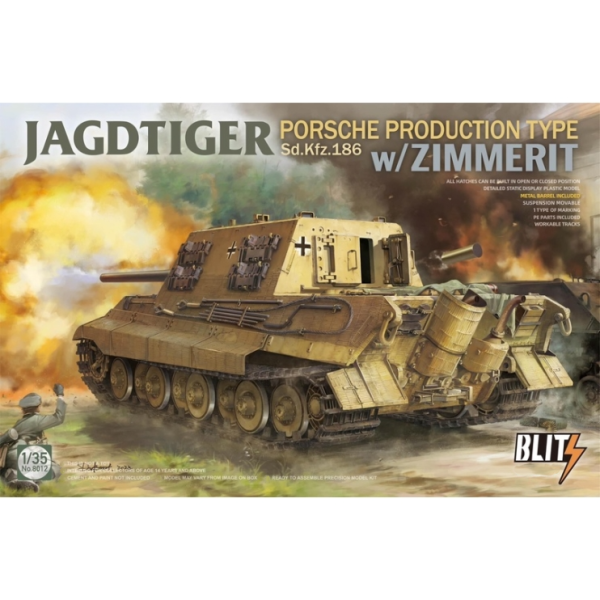 ТА8012 1/35 Jagdtiger Sd.Kfz. 186 Porsche production type w/Zimmerit