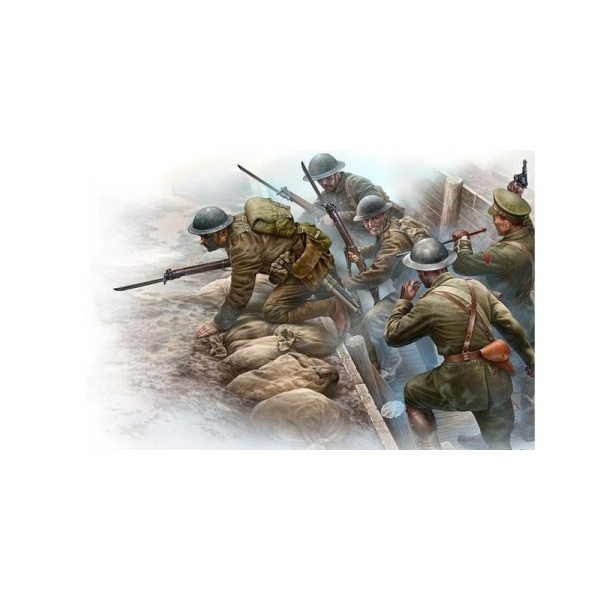 MB35114 British infantry before the attack, WWI era