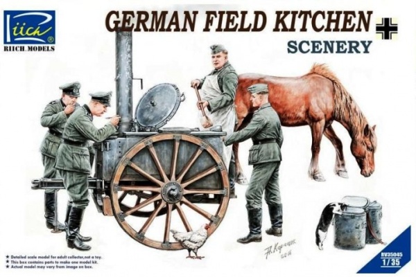 RV35045 1/35 German Field Kitchen with Soliders(cook & three German soldiers,food containers)