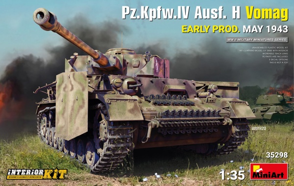 MA35298 Немецкий танк Pz.Kpfw.IV Ausf. H Vomag (ранний) с интерьером. Май 1943 г.