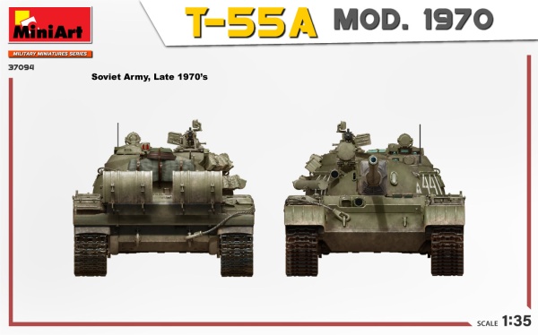 MA37094 Советский танк Т-55А 1970 г. С интерьером