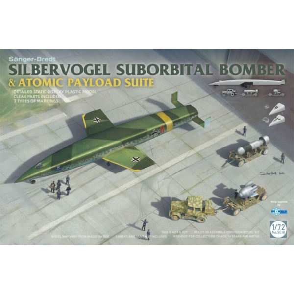 ТА5018 1/72 SILBERVOGEL SUBORBITAL BOMBER & ATOMIC PAYLOAD SUITE