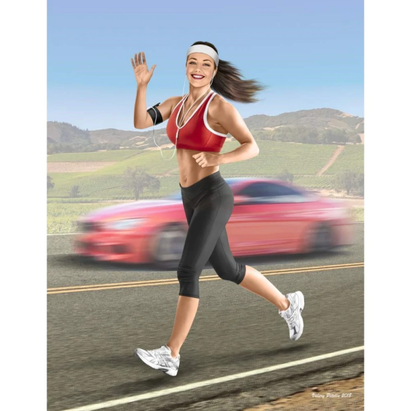 MB24050 Jogging some miles. Tyra