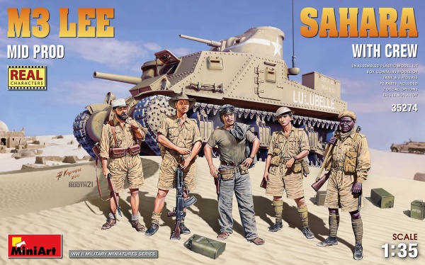 MA35274 Британский средний танк M3 Lee Sahara с экипажем