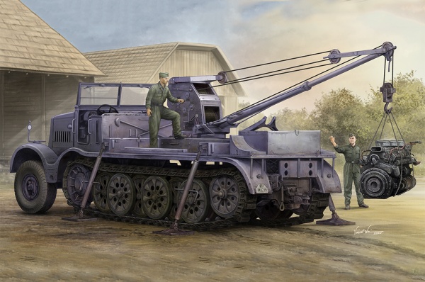 Т09576 Тягач Schwerer Zugkraftwagen 18 t with 6 t Billstein-Crane, Sd.Kfz.9/1