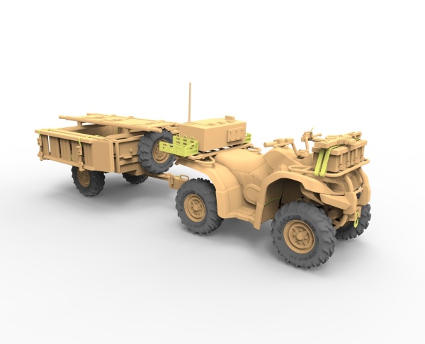 CB35207 1/35 British Army ATV Quad Bike and Trailer w/Soldier