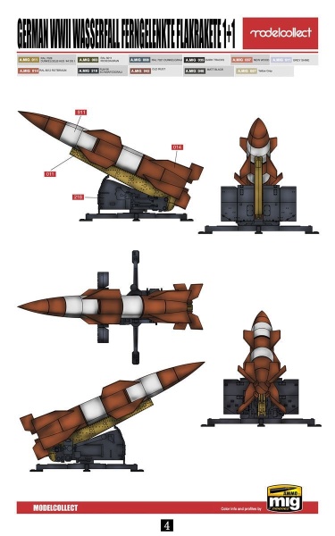 UA72141 German WWII Wasserfall Ferngelenkte Flakrakete 1+1pack
