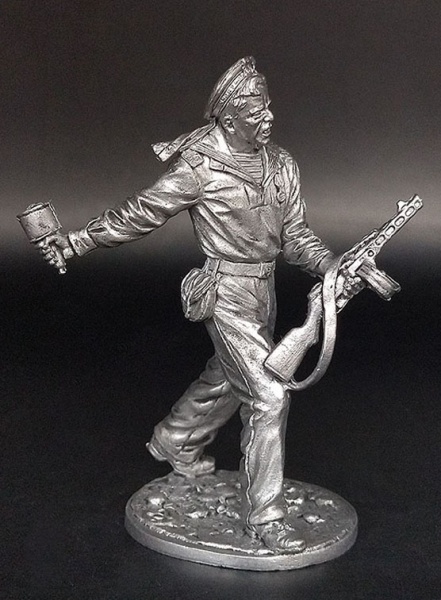 WW2-60 Краснофлотец с автоматом ППШ и гранатой РПГ-40, 1943-45гг. СССР