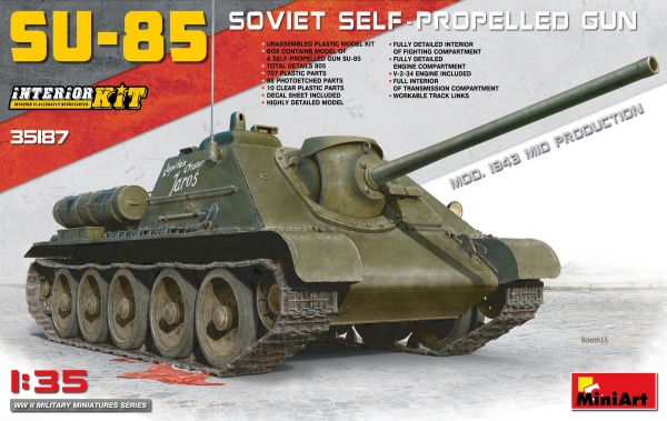 MA35187 1/35 SU-85 Советская самоходная установка. Набор с полным интерьером