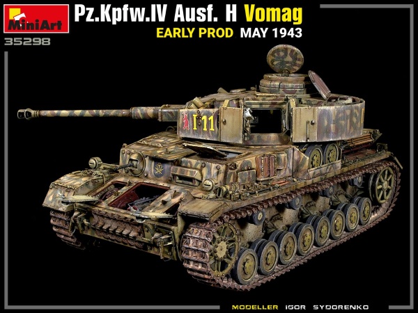 MA35298 Немецкий танк Pz.Kpfw.IV Ausf. H Vomag (ранний) с интерьером. Май 1943 г.