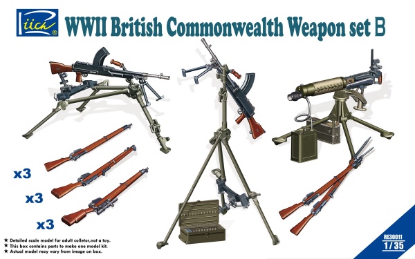 RE30011 1/35 WWII British Commonwealth Weapon Set B