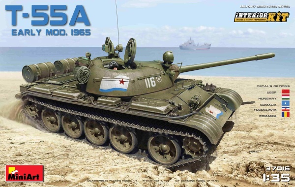 MA37016 1/35 T-55A Ранних выпусков. 1965 г. с Интерьером