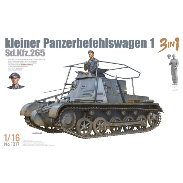 ТА1017 1/16 Kleiner Panzerbefehlswagen 1 3in1 Sd.Kfz.265