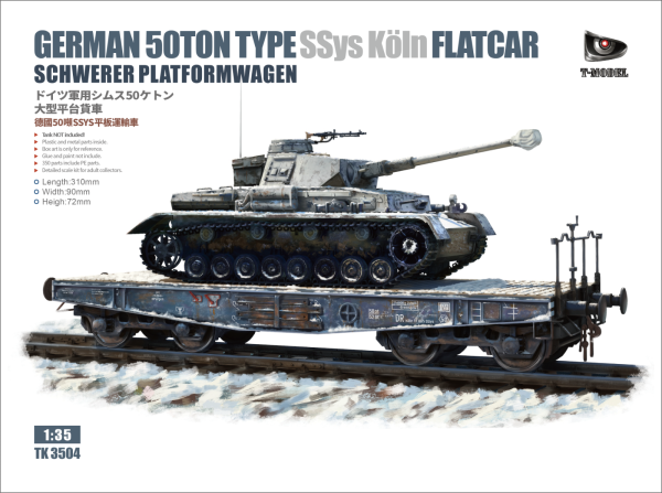 TK3504 German 50T Type SSys Schwerer platormwagen (Tank not include)
