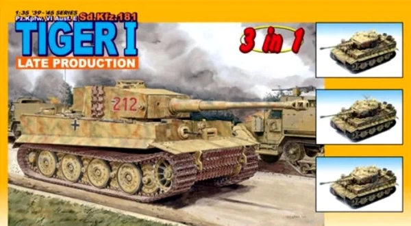 6253 1/35 Немецкий тяжелый танк Sd.Kfz. 181 Tiger I Late Production (3 in 1)