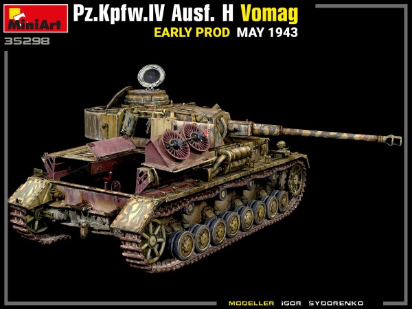 MA35298 Немецкий танк Pz.Kpfw.IV Ausf. H Vomag (ранний) с интерьером. Май 1943 г.