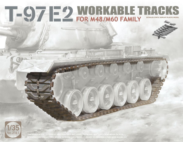 ТА2163 1/35 T-97E2 WORKABLE TRACKS FOR M48/M60 FAMILY