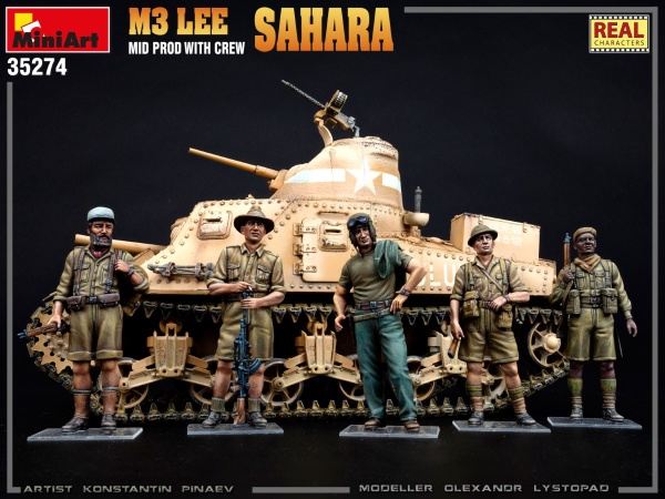 MA35274 Британский средний танк M3 Lee Sahara с экипажем