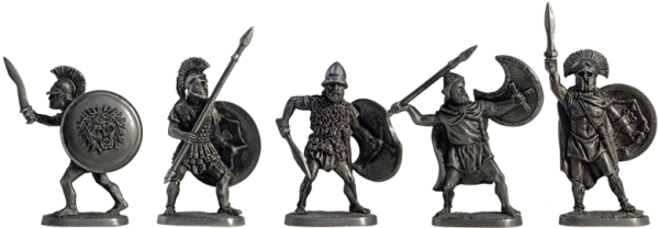 kit40-08 Греки 40 мм 5 фигур
