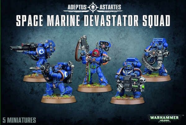 48-15 Набор "Отряд опустошителей Космодесантников (SPACE MARINE DEVASTATOR SQUAD)"