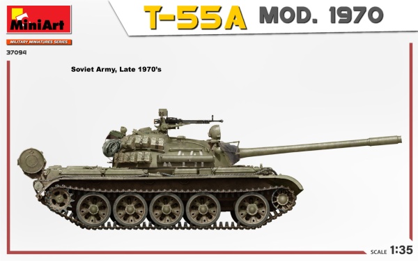MA37094 Советский танк Т-55А 1970 г. С интерьером