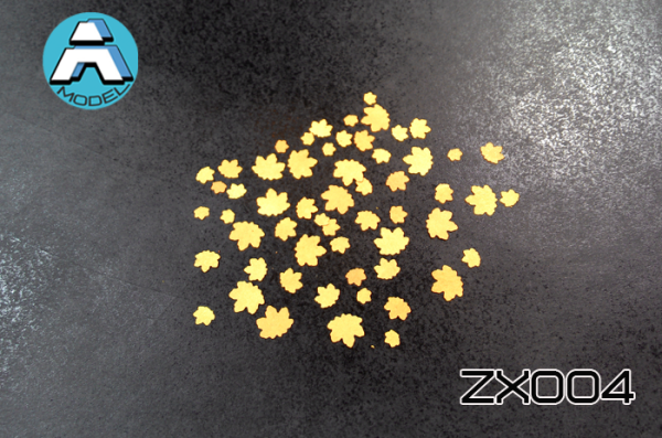 ZX004 Листья клена осенние желтые 52шт масштаб 1/35 1/72 NEW