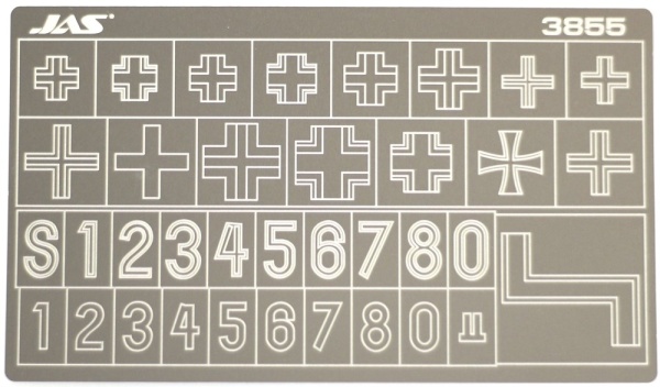 3855 Трафарет для вырезания опознавательных знаков немецких танков, 2 МВ, 1/35