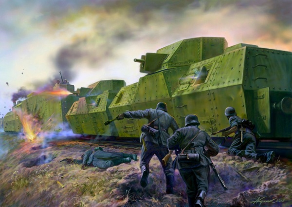 UMT645 Armored train "Alexander Nevskiy" No2 of the 25th division (The battle of Stalingrad 1942)