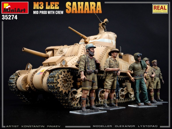 MA35274 Британский средний танк M3 Lee Sahara с экипажем
