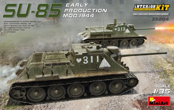 MA35204 1/35 СУ-85 Обр.1944 Ранних выпусков. Набор с полным интерьером