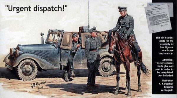 MB35151 "Urgent Despatch" German Radio Car Sd.Kfz.2 Type 170VK with Crew 1/35