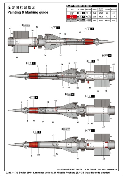 Т02353 Soviet 5P71 Launcher with 5V27 Missile Pechora (SA-3B Goa)