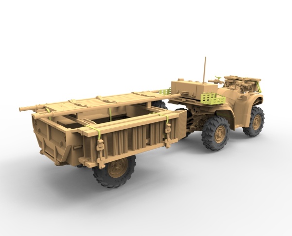 CB35207 1/35 British Army ATV Quad Bike and Trailer w/Soldier