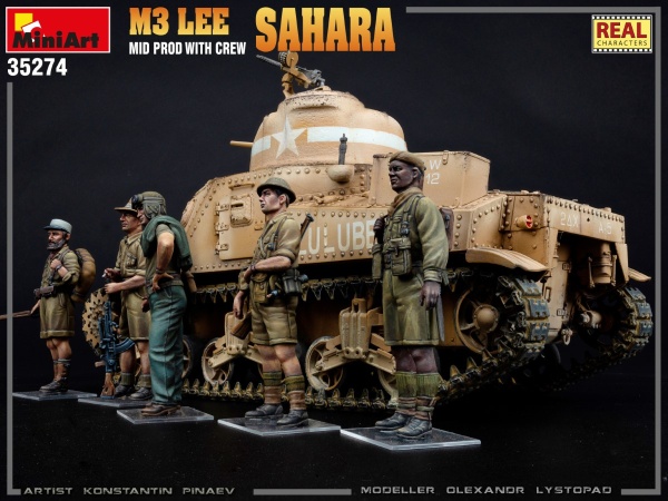 MA35274 Британский средний танк M3 Lee Sahara с экипажем