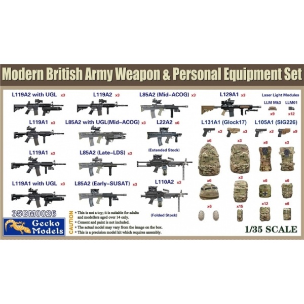 35GM0026 1/35 British Army Weapon & Personal Equipment Set