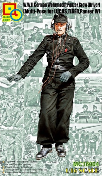 MC16004 1/16  W.W.II German Wehrmacht Panzer Crew (Driver) [Multi-Pose for LUCHS, TIGER, Panzer IV]